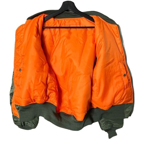 Alpha Industries MA-1 Reversible Bomber Jacket Large - Picture 3 of 4